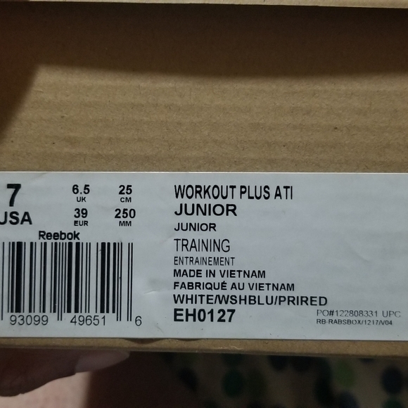 Reebok Workout Plus Ati 'white Blue Red'  - Picture 9 of 11